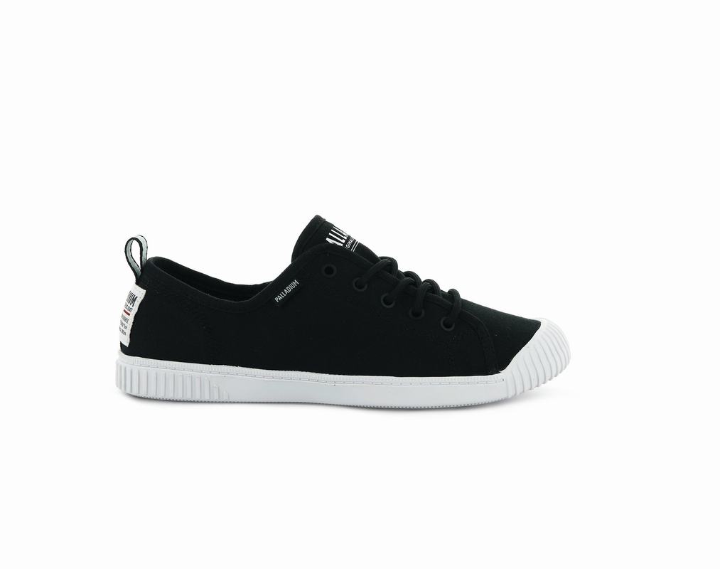 Zapatos Palladium Easy Lace Canvas Bajas Mujer - Negras ||CMNI-95702||